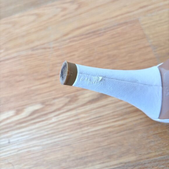 Veronica Beard Orla Napa Leather Sandals in Eggshell - Picture 10 of 10